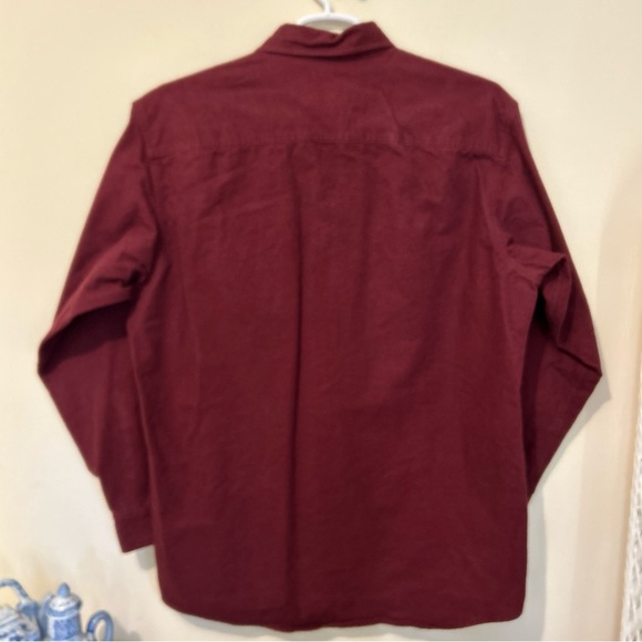 Red Head Heavyweight Shirt Men’s Large Maroon Brushed Cotton Classic Casual - Picture 2 of 11